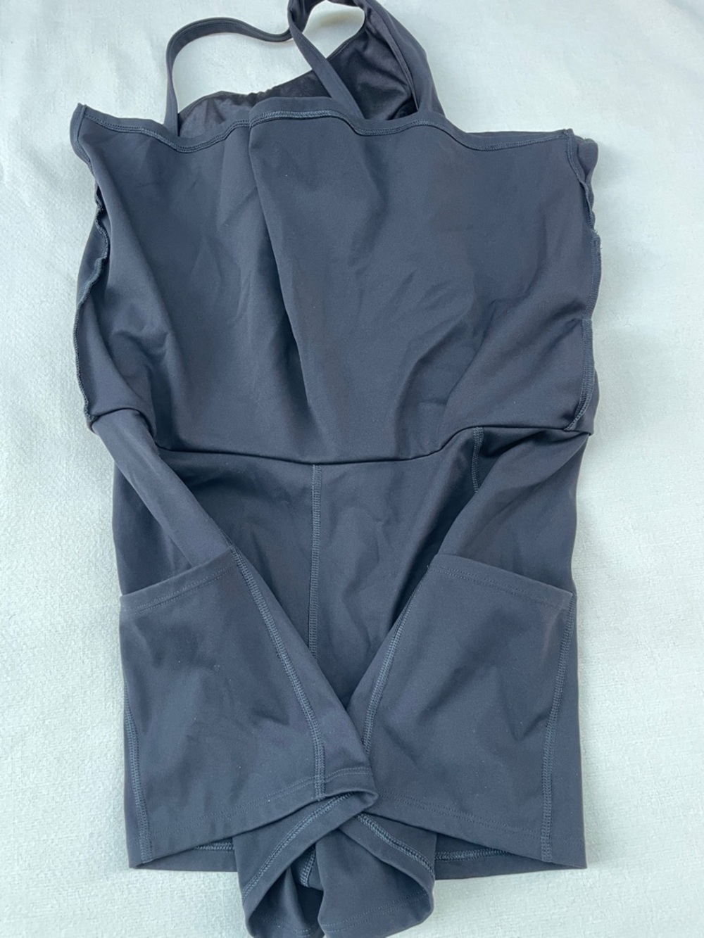 FP Movement Transcend Limits One-Shoulder Cutout Black Tennis One Piece Skortsie - Picture 9 of 16